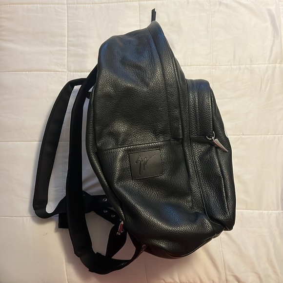 Giuseppe Zanotti design Brand New Black Leather backpack. NWT $1400 - Picture 3 of 13